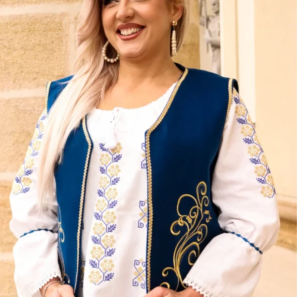 Vesta brodată tradițional Laura